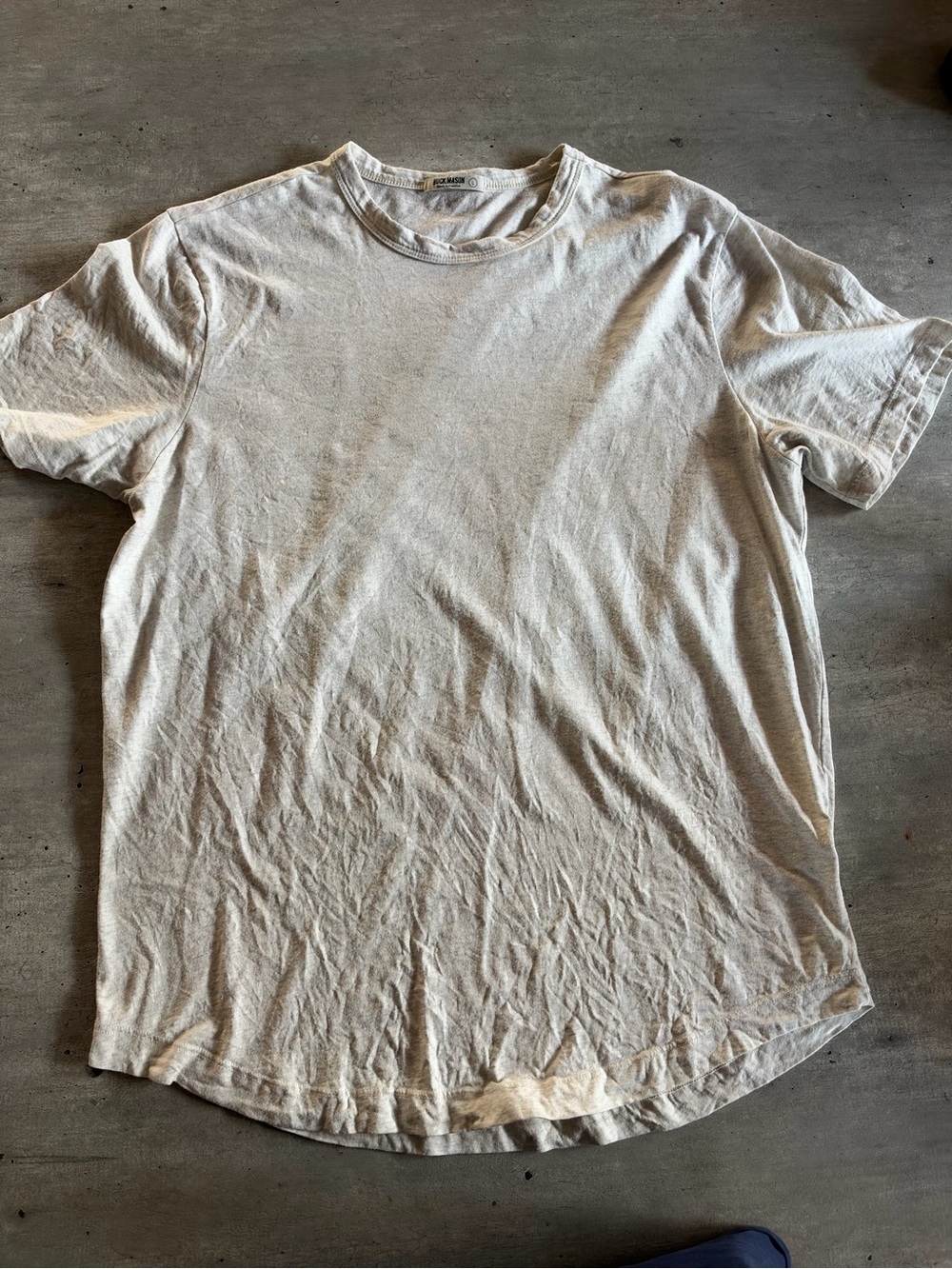 Men's Crew Neck T-Shirt in Light Beige